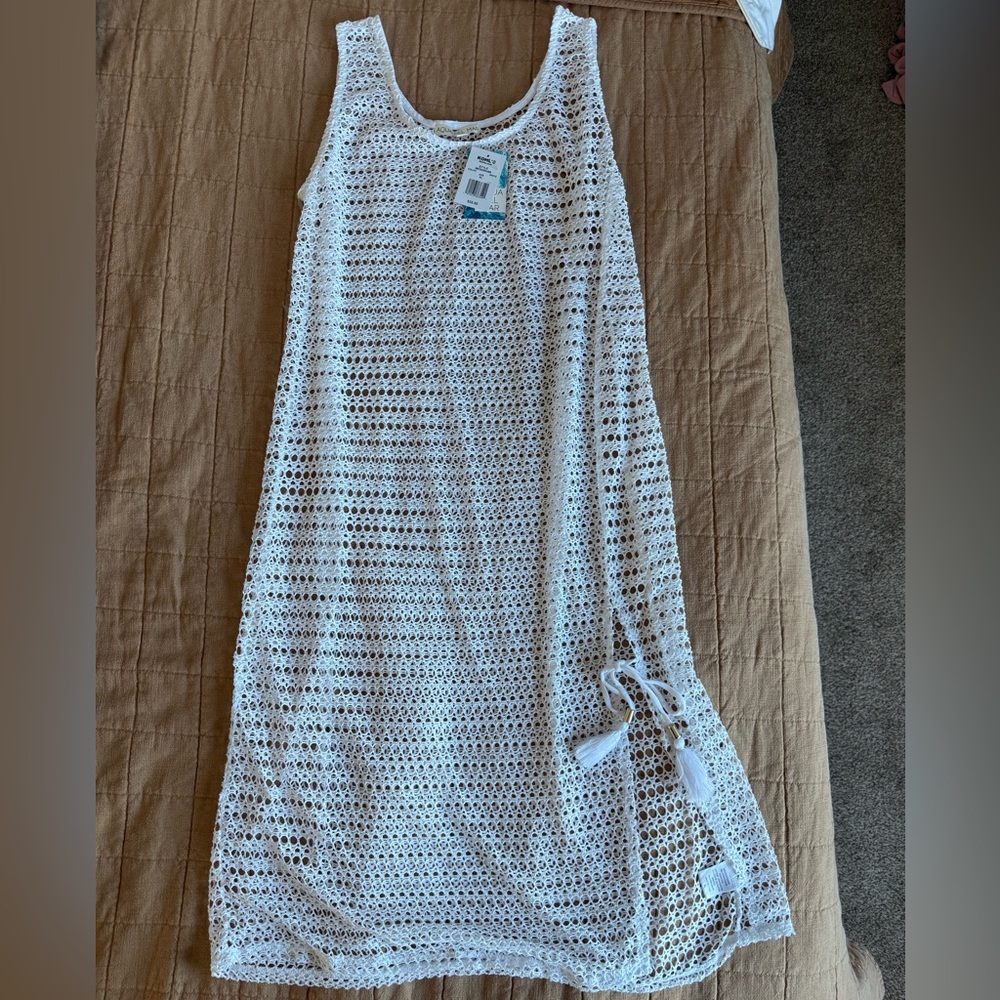 White Crochet Swimsuit Cover Up